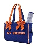 New York Knicks Diaper Bag with Changing Pad Blue Orange