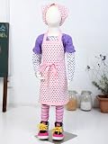 三角巾付き 子供 エプロン身長100-120cmサイズ　【ラブリーハート　ピンク】　日本製 子供