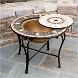 Outdoor Living : Alfresco Home 21-0822-CD Compass 30 Inch Round Chat Table Top-Center Disc Only