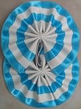 Draft Horse Decoration Tail Bow - Turquoise & White 