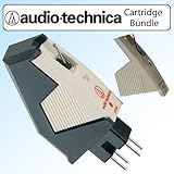 Audio Technica AT90CD Universal Mount Phono Cartridge Bundle With Replacement Stylus For Turntables
