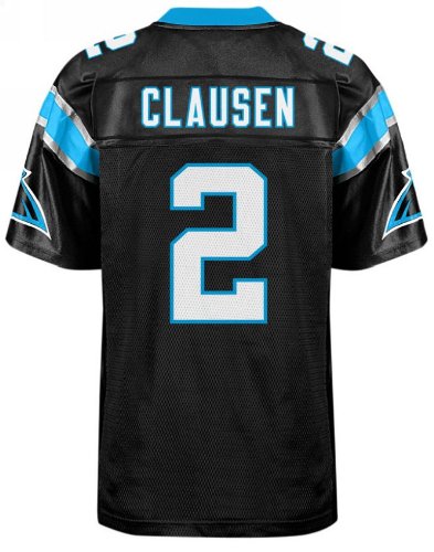 Carolina Panthers #2 Clausen Black Jerseys Authentic Football Jersey Size 48-56 (Please Select the Size When You Order, Can Do Drop Shipping)