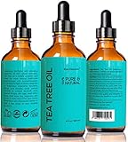 Tea Tree Oil - HUGE 4oz - Pharmaceutical Grade - 100% Pure & Natural - With Glass Dropper - SEE RESULTS OR MONEY-BACK - Natural Antiseptic & Best Remedy to Combat dandruff, acne, toenail fungus & more