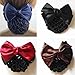 Satin Lady Bow Hair Bun Net Snood Crochet Net Bun Hair Cover Women Hair Accessories