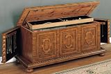 Powell Woodland Oak Jewelry Storage Cedar Chest with self-rising tray