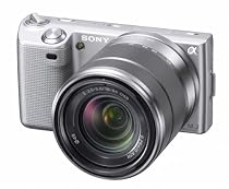Sony NEX-5KS Systemkamera (14 Megapixel, 7,5 cm (3 Zoll Display), Live View, Full HD Videoaufnahme) Kit silber inkl. 18-55mm Objektiv