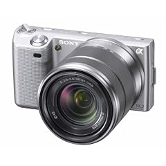 Sony NEX-5KS Systemkamera (14 Megapixel, 7,5 cm (3 Zoll Display), Live View, Full HD Videoaufnahme) Kit silber inkl. 18-55mm Objektiv