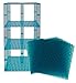 Premium Clear Turquoise Stackable Base Plates - 10 Pack 6