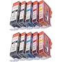 10 Druckerpatronen f�r Canon mit Chip, ersetzt PGI&hellip von Start-Europe