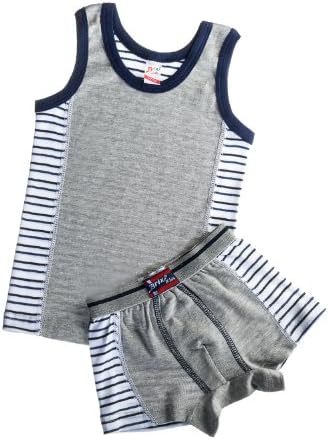"Kid U Not" Toddler and Boys Colorblock and Striped Boxer Brief and Tank Set.