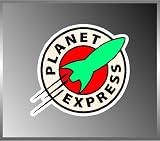 Futurama Planet Express Logo Vinyl Decal Bumper Sticker 4"x4"