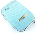 The Eclipse Sky Blue Hard Clam Digital Camera Case Bag with Neck  Strap for Samsung Sony Casio Pantax Panasonic and etc. Fit most small  size digital camera