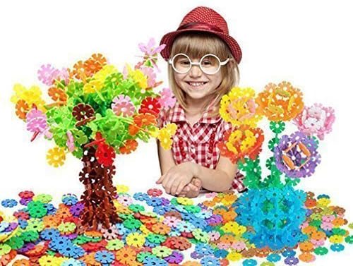 QIYO(TM) 500PCS Snowflakes Connect - An Engineering Toy - Promotes Fine Motor Skills Development - Great Imagination Toy for 4+ Year Olds - Best Gift for Boys and Girls