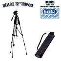 PROFESSIONAL 72 Inch Full Size Tripod with Carrying Case For The Panasonic PV-GS39, PV-GS400, PV-GS500, PV-GS50, PV-GS59, PV-GS70, PV-GS80, PV-GS83, PV-GS85, PV-GS90 Mini Dv Camcorders with Exclusive FREE Complimentary Super Deal Micro Fiber Lens Cleaning Cloth