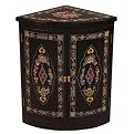 Lacquer Wood Corner Cabinet - Black