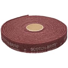 Scotch-Brite Clean and Finish Roll, Aluminum Oxide, Roll 3" Width x 30' Length, A Very Fine Grit (Pack of 1)