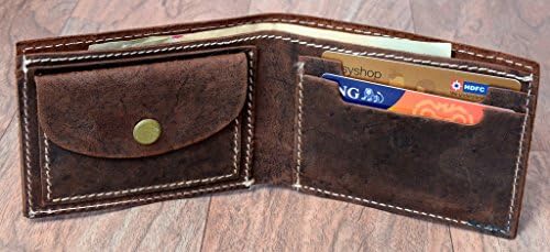 FAIRCRAFT Bifold Leather Wallet with Coin Pocket Women Leather Wallet