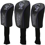 MLB McArthur Colorado Rockies 3-Pack Golf Club Headcovers - Black