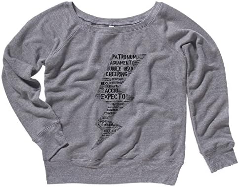 Moment Gear Women's Harry Potter Spells Lightning Bolt Sweater Medium Grey
