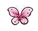 24 Fuchsia Organza Nylon Wire Butterfly Wedding Arts and Crafts Decorations 2