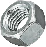 Steel Hex Nut, Zinc Plated Finish, Right Hand Threads, Meets ASME B18.6.3, Inch