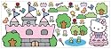 RoomMates RMK1200GM Hello Kitty Princess Castle Giant Peel and Stick Mural