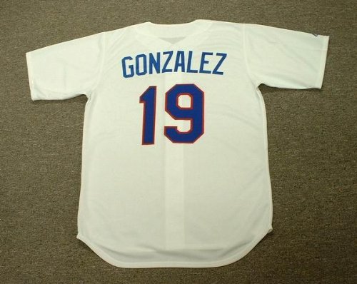 JUAN GONZALEZ Texas Rangers 1993 Majestic Cooperstown Throwback Home Baseball Jersey, MEDIUM