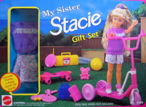 Barbie MY SISTER STACIE Gift Set w Outfit - Scooter & Accessories (1992 Arcotoys - Mattel)