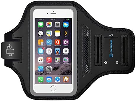 iPhone 7 Armband - LOVPHONE Easy Fitting Sport Running Exercise Gym Sportband with Key Holder &amp; Card Slot,Water Resistant and Sweat-proof for Apple iPhone 7 Armband