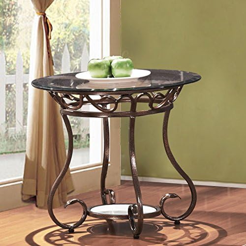 DecorField Bronze Side Table, End Table - 21.7 inch Tall