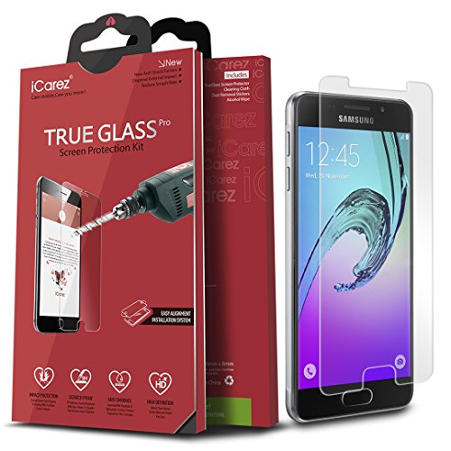iCarez Samsung Galaxy A3 (2016) Screen Protector [Tempered Glass] Highest Quality Premium Easy Install With Lifetime Replacement Warranty - Retail Packaging 2015