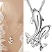 Summerford Cute Dolphin Sterling Silver Pendant Necklace with Clear Crystal