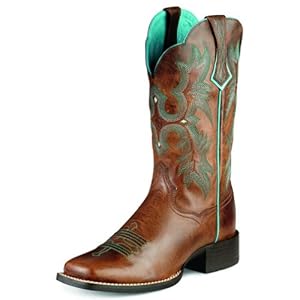 Ariat Women's Tombstone Boot Wide Square Toe Brown 9 M US