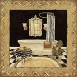 Maison Bath II Art Poster Print by Charlene Winter Olson, 6x6