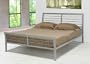 Contemporary Metal Silver Platform Queen Size Bed