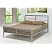 Contemporary Metal Silver Platform Queen Size Bed