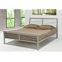 Contemporary Metal Silver Platform Queen Size Bed