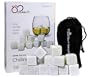 DB-Tech Set of 12 White Whisky Chilling Rocks Gift Set With A Muslin Pouch - Chill Your Whiskey with these rocks Without Dilution - 12 Rocks Carved out of White 100% Pure Soapstone