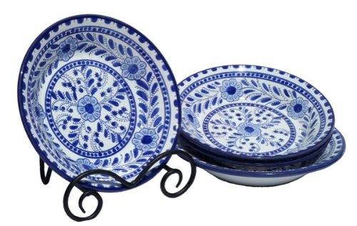 Le Souk Ceramique Pasta/Salad Bowls, Set of 4, Azoura Design On Sale