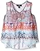 Amy Byer Big Girls' Print Chiffon Tank with Hemline