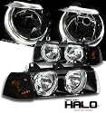 92 93 94 95 96 97-98 BMW E36 4DR SEDAN 323I 325I 328I HALO HEADLIGHTS W/ AMBER SIGNAL CORNER LIGHTS