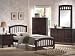 5PC Dark Walnut Finish Bed Set