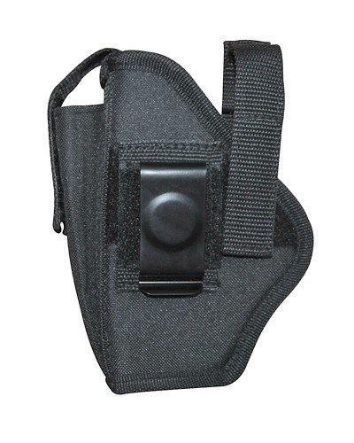 Airsoft / Gun Holster Black Ambidextrous Belt Holster with Pouch Size 18 Fits Glock 19, 23, and Baby Glocks with Rails