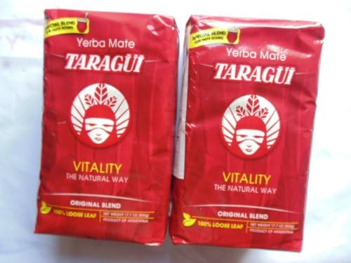 Yerba Mate Taragui Vitality,Orange,Liviana,Citricos Del Litoral,Regular Blend,Loose Leaf 1.17 Lbs/500 G (2 Pack) (VITALITY)
