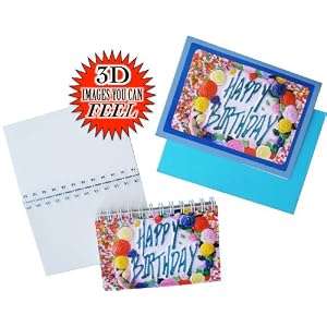 3D Happy Birthday Themed Greeting Card & Notepad Souvenir Stationery Gift Set