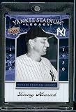 2008 Upper Deck Yankee Stadium Legacy Collection # 18 Tommy Henrich - New York Yankees - Limited Edition MLB Baseball Card in Protective Screw Down Display Case!