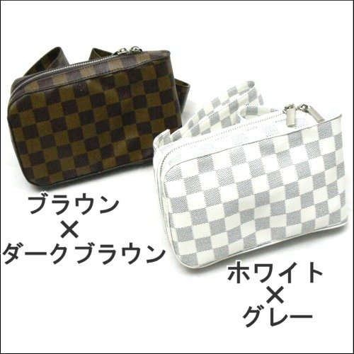 （リッキーアンドヒッキー）Rickey&Hickey　ブロックチェック柄2WAYベルトポーチ