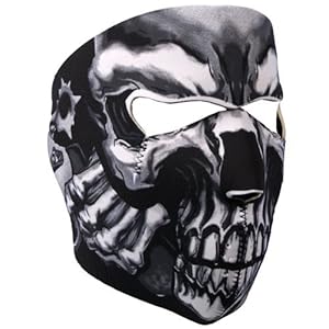 2 In 1 Reversible Warm Black Tribal Classic Skull Neoprene Full Face Mask Facemask Headwear Outdoor Sport Ski Skiing Snowmobile Snowboard