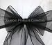 10 Black Organza Sashes Chair Cover Bows Wedding/Party Sash