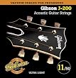 Gibson Gear SAG-J200UL Coated Phosphor Bronze Electric Guitar Strings, Extra Light